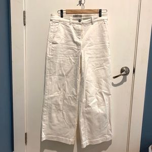 Everlane wide leg crop pant (bone)